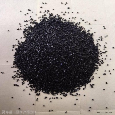 供应骨料地坪灰色金刚砂 耐磨除锈用亮黑砂 10-20目图2