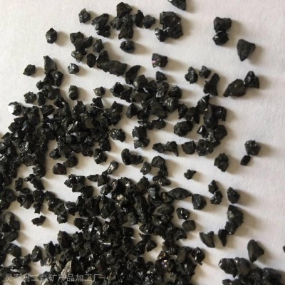 亮黑砂工厂热销金刚砂 铜矿砂 混凝土骨料金刚砂20-40目 喷砂除锈图3