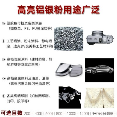粉末涂料用高亮铝银粉 丝网印刷高亮铝银粉 油漆油墨色母粒银粉图2