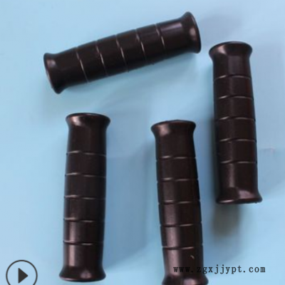橡胶工厂生产定制 带防滑纹路橡胶把手套 金属管防烫绝缘橡胶握把图3