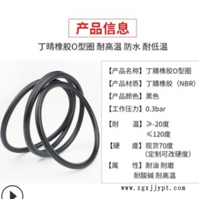 丁腈橡胶O型圈 耐温零下20℃~120℃ 耐油耐磨耐酸碱密封垫圈图2