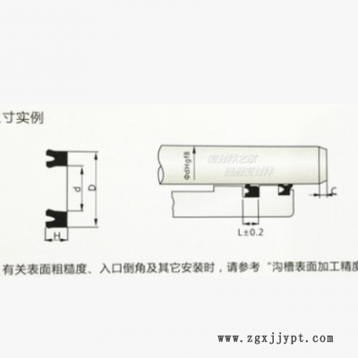 耐高温氟胶USH型窄截面密封圈 内径63/65/67/70/71/75/80mm图2