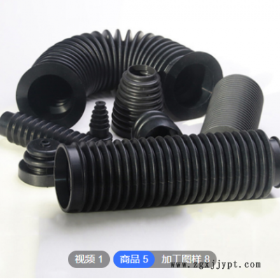 工业大口径伸缩法兰硅胶波纹管 耐高温塔型防尘套 白色缓冲垫定做图2