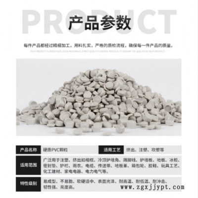 PVC颗粒注塑挤出级灰色硬质聚氯乙烯粒子pvc塑料颗粒原料厂家批发图2