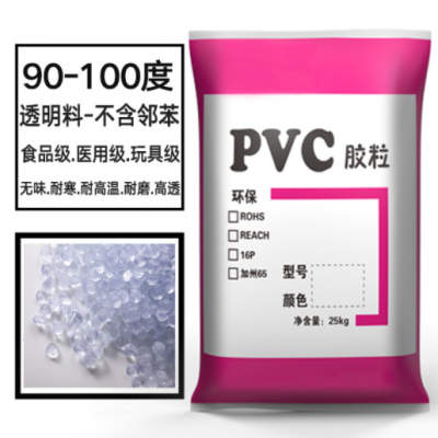 现货硬质pvc颗粒 食品级高透明pvc原料流动光泽塑料 耐磨高温底温