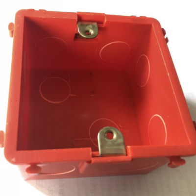 家装PVC阻燃86型红色插片式(卡扣式可拼装可组合)开关底盒