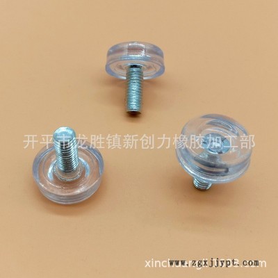 透明塑料螺丝调节脚塑料螺杆家具支撑脚茶几可调整高低脚垫图3