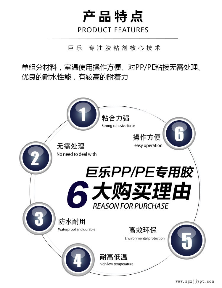 巨乐J-2122PP胶水免处理聚丙烯PE聚乙烯粘金属塑料强力专用胶粘剂示例图5