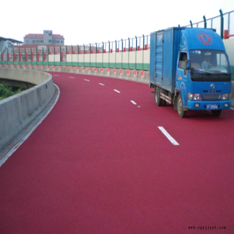 厂家直销彩色防滑路面 彩色防滑路面胶粘剂海绵城市专用 现货供应示例图2