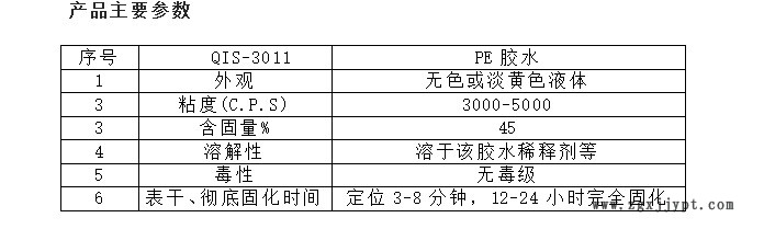 生产pe薄膜无色的胶粘剂厂家 华奇士QIS-3011示例图2