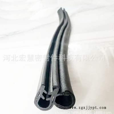 汽车门骨架包边密封条 EPDM三复合侧泡橡胶条防撞U型顶泡胶条批发图3