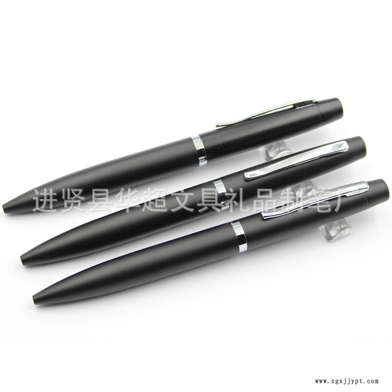 2017年新款黑砂杆金属圆珠笔 旋转金属笔 BALLPEN 可定做各种颜色示例图4