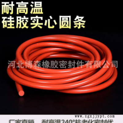 硅胶发泡条耐高温烤箱烘箱密封条D型P型平板方型海绵条圆条硅胶管图2