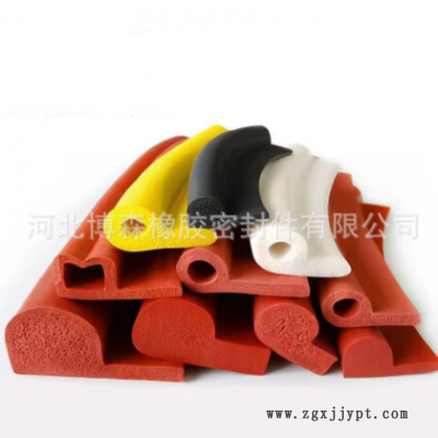 硅胶发泡条耐高温烤箱烘箱密封条D型P型平板方型海绵条圆条硅胶管图3