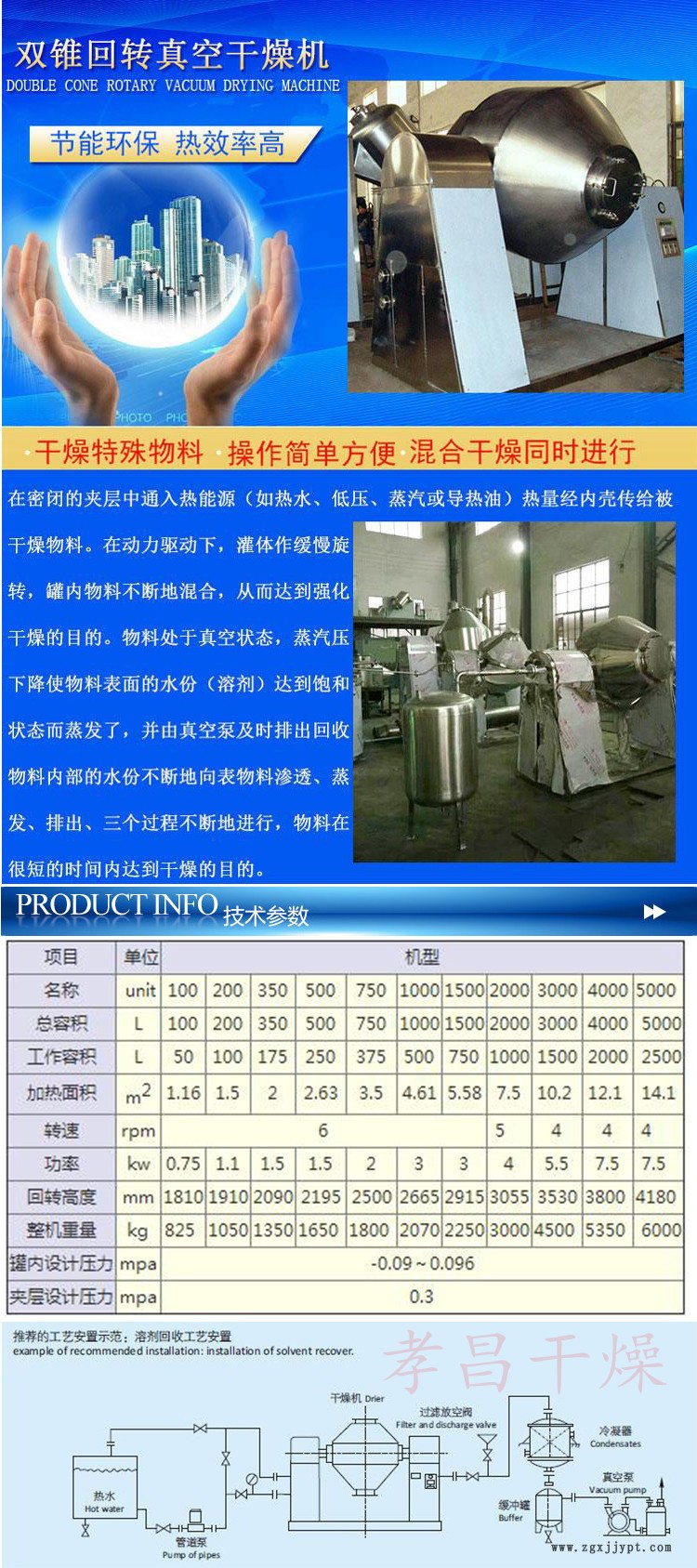 双锥干燥机第一段