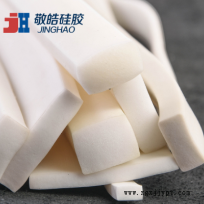 硅胶发泡矩形平板 白色密封条 蒸箱烤箱锅炉专用承高温橡胶条定制图3