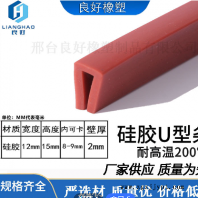 硅胶U型透明耐高温密封条机械机柜玻璃钢板防撞防刮蹭包边装饰条图2