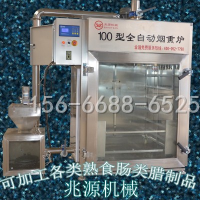 兆源机械手掰肠加工设备 通辽红肠烟熏炉 红肠熏蒸一体炉图2