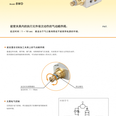 KOSMEK气动顺序阀BWD用于无电源少气口的刀具上考世美机械手机械人图2