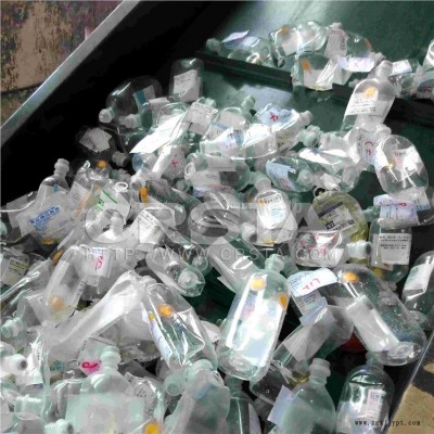 浙江未被污染的一次性塑料输液瓶（袋）破碎清洗高温消毒回收处置设备
