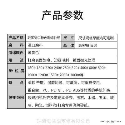 厂家直销粉色海绵砂纸抛光手机外壳、塑胶、铝合金、汽车、玻纤、机械手打磨图2