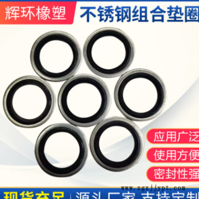 不锈钢304组合垫圈垫片密封圈橡胶O型圈非标公制英制组合密封垫图2