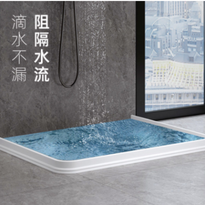 浴室挡水条 可弯曲硅胶浴帘阻水神器 卫生间干湿分离防水条 隔水条