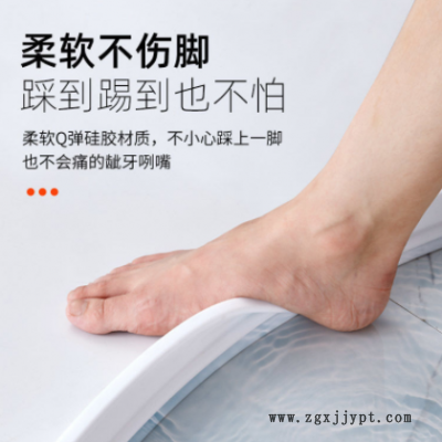 浴室挡水条 可弯曲硅胶浴帘阻水神器 卫生间干湿分离防水条 隔水条图2