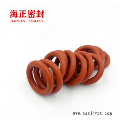 海正源头厂家 红色硅胶密封圈防水o型胶圈橡胶多种规格环保硅胶图1